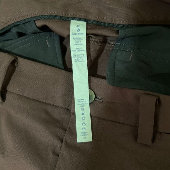 Lululemon Commission Shorts Style LM7929 Size 36 in Brown Color - Picture 8 of 11